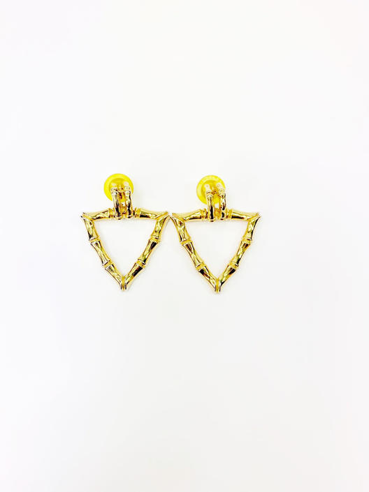 Vintage 90 39 S Gold Tone Triangle Door Knocker Earrings By Northforkvintageshop From North Fork Vintage Of Kennesaw Ga Attic