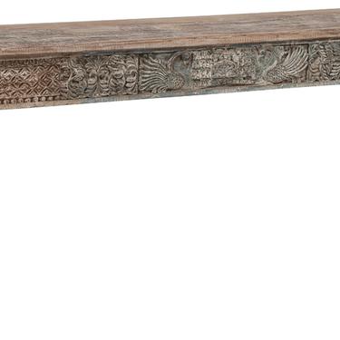 Stunning Hand Carved Natural Teak Console Table from Terra Nova Designs Los Angeles 