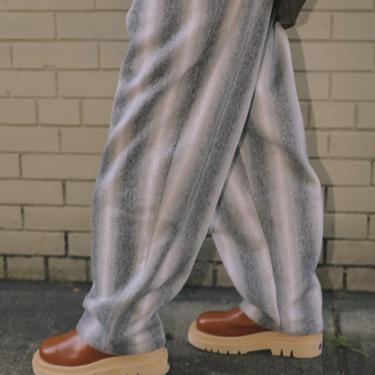 Gradient Wool Pants - White/Gray