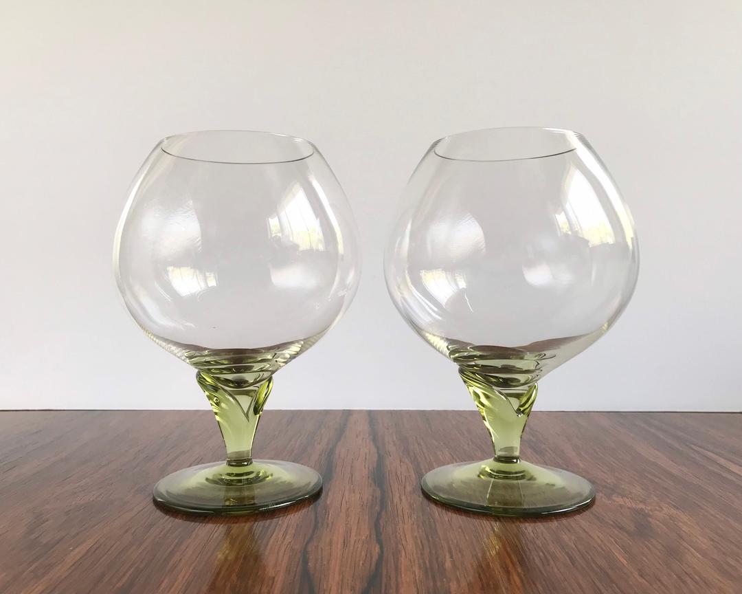 Vintage Rosenthal Studio Line Papyrus Brandy Glasses - 6 1/2