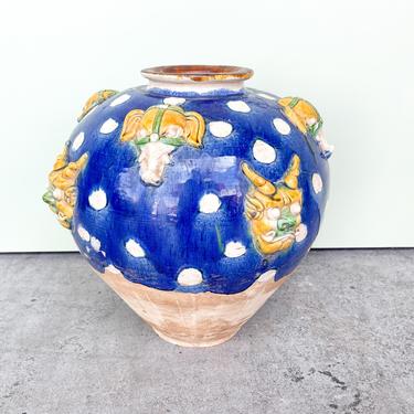 Polka Dot Earthenware Vase