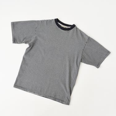 vintage striped cotton tee, 90s crewneck t-shirt, size L 