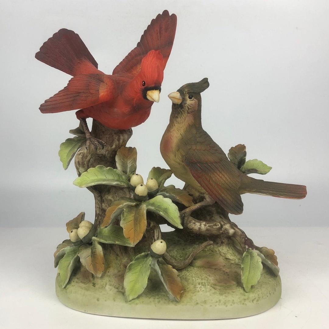 ANDREA SADEK BIRD Figurine Statue Porcelain Sculpture Cardinal