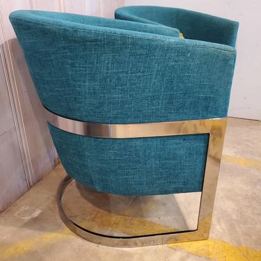 Marquis Seating Teal Barrel Chairs