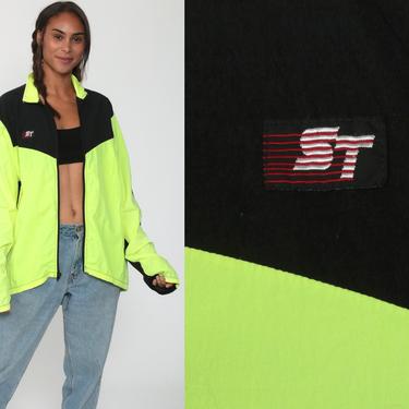 Neon Colorblock outlet Fluorescent Windbreaker jacket XXL