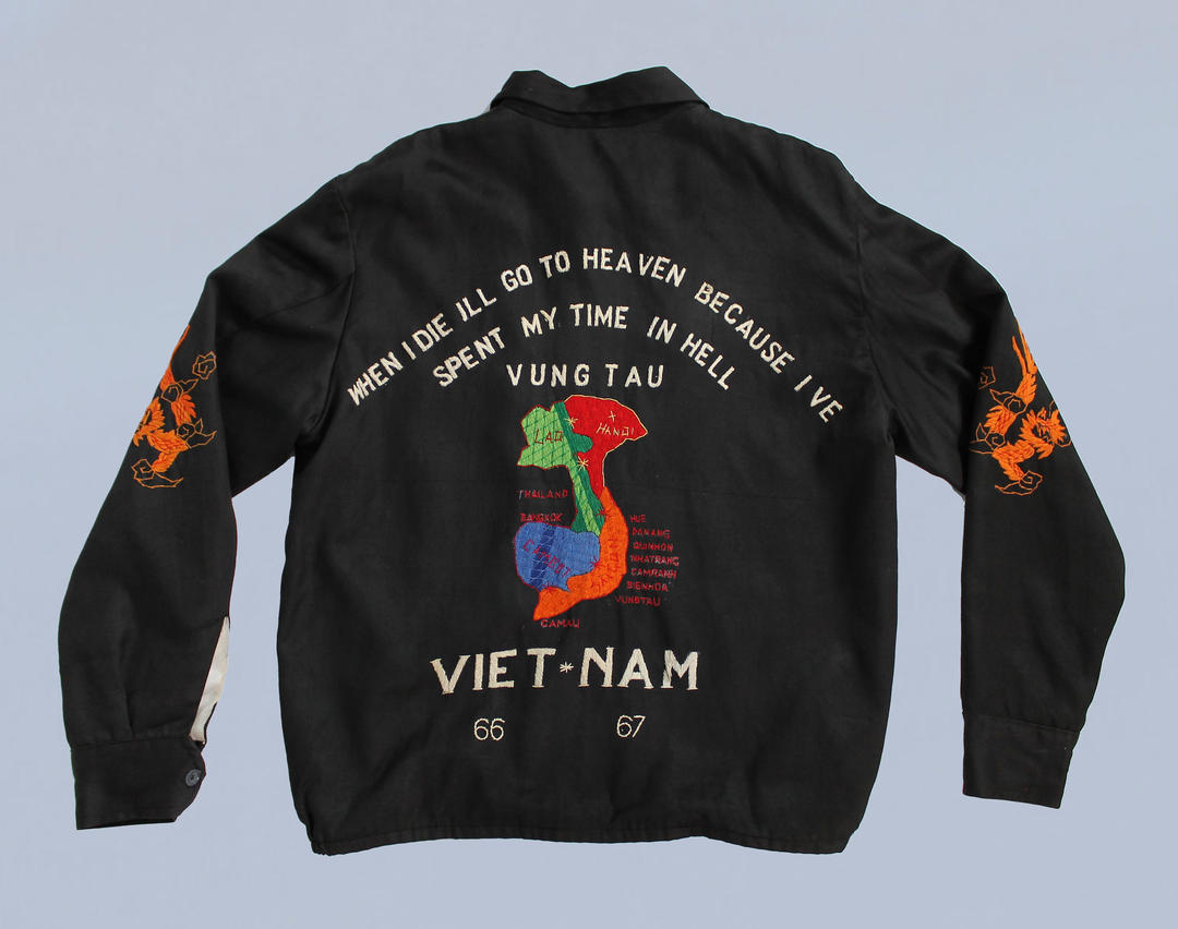 Vintage 60s Vietnam Tour Jacket / When I Die I'll Go To Heaven Because