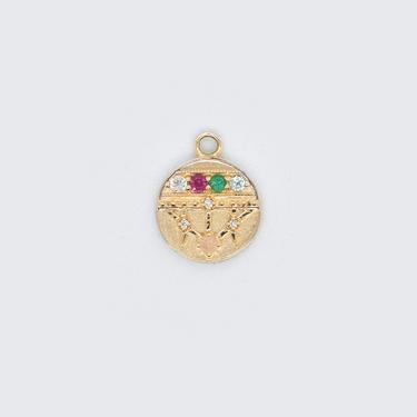 Small Lace Shield Medallion - "Dream" - 5 Stones