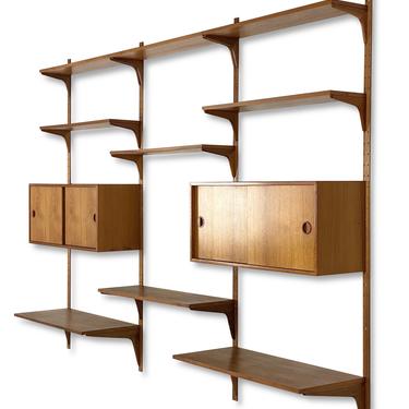 HG Furniture of Denmark Teak Adjustable Wall Unit, Circa 1960s - *Please ask for a shipping quote before you buy. 