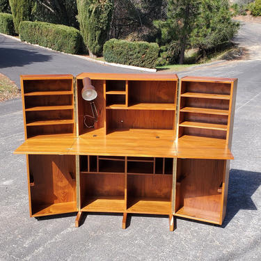 Mid Century Modern Teak Fold Out Desk Secretary Student VANTINGE MOBELINDUSTRI Niels Erik Glasdam Jensen Magic Box Apartment Loft Furniture 