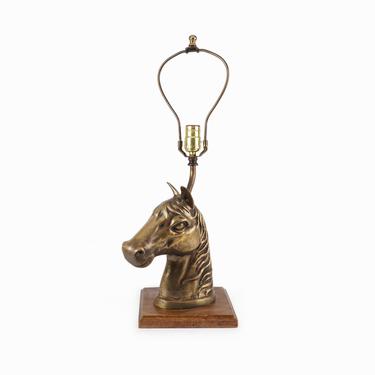 Brass Horse Head Lamp Metal Table Lamp 