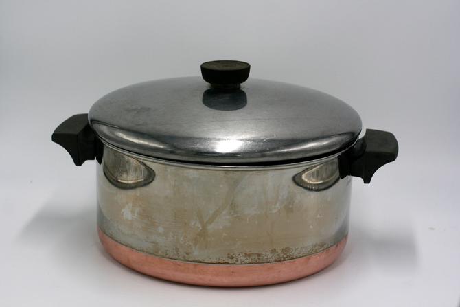 Revere Ware 6 Quart Copper Bottom Stock Pot or Dutch Oven W/lid Clinton,  Ill. 