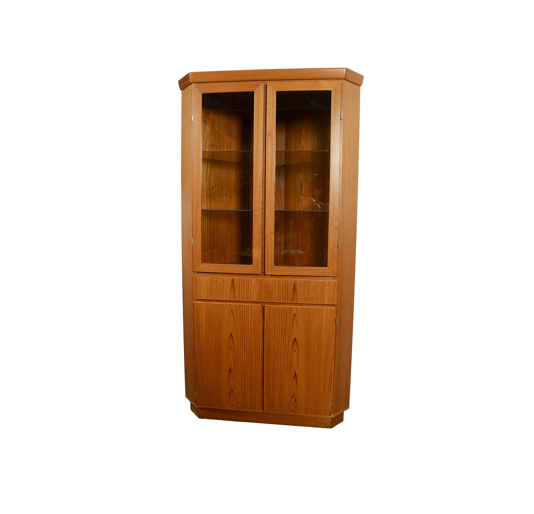 Teak Corner Cabinet Skovby With Drawer Danish Modern By