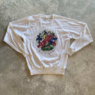 Vintage Midwest Athletic Sportswear New Orleans Rediscovered 1987 Graphic Pullover Sweatshirt 
