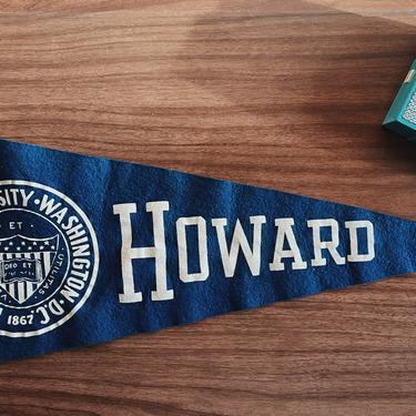 Vintage Rare HBCU Howard University Pennant (1960's)