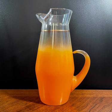 Vintage Orange Juice Carafe Pitcher 1970s