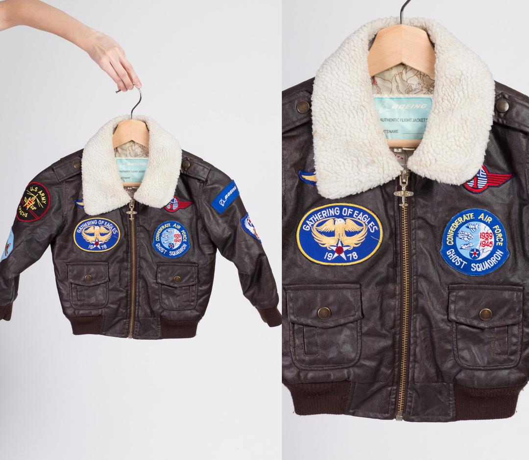 Vintage Kids Bomber Flight Jacket - Small, 4-5 | 90s Boeing