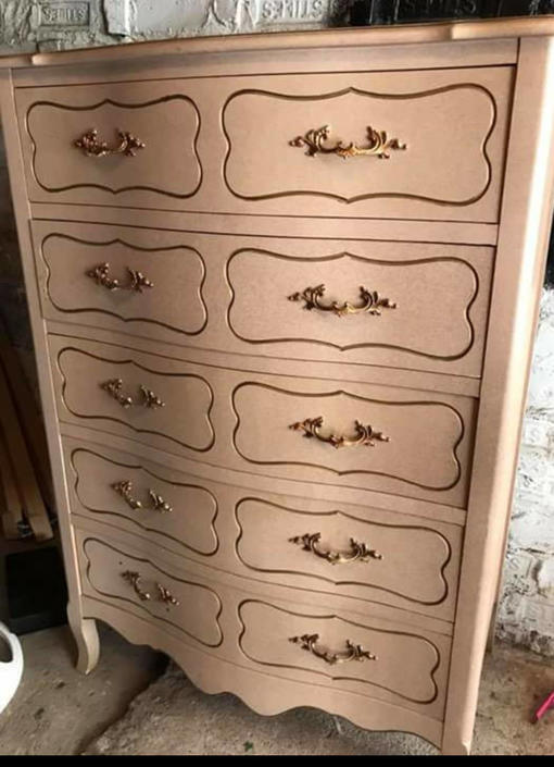 Drexel Vintage Dresser French Provincial Dresser Girl Room Nursery Changing Table French Chest Buffet Bathroom Vanity Painted Furniture By