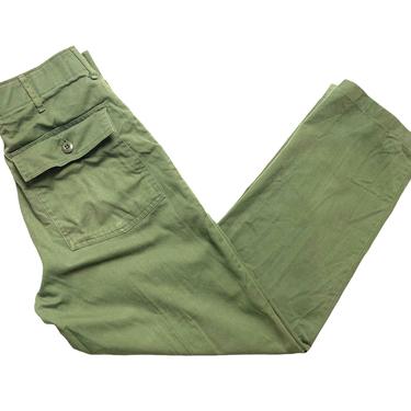 Vintage US Army OG-507 Field Trousers / Pants ~ measure 28.5 x 28 ~ Post Vietnam War ~ 28 29 Waist 