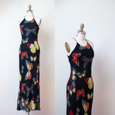 1990s Butterfly Print Bias Cut Dress / 90s Cache | Female Hysteria -  Boston, MA | ATTIC