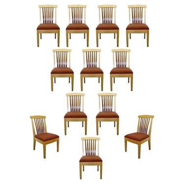 Contemporary Modern Thomas Farr Signed Set of 12 Dining Chairs 1990s 