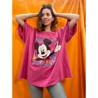 80s Vintage Pink Mickey Mouse Disney T-shirt 