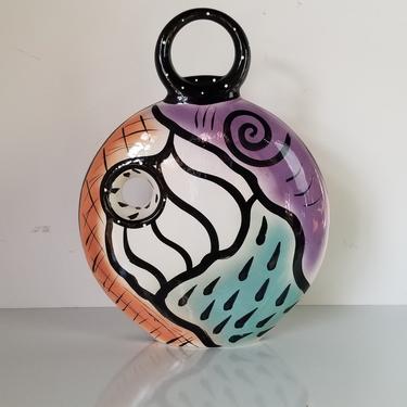 1990's Michael Anthony Postmodern - Style Art Pottery Vase 