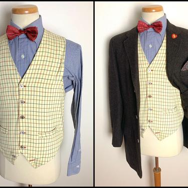 Vintage 1950s/1960s Prager's Wool Flannel Vest / Waistcoat