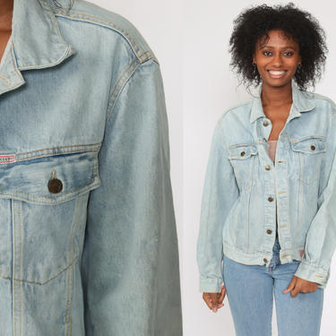 Guess jean jacket on sale womens