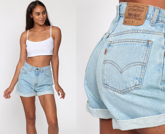 Levis Jean Shorts 90s Cuffed Levis Shorts 1990s Denim Light | Shop Exile |  Tucson, AZ