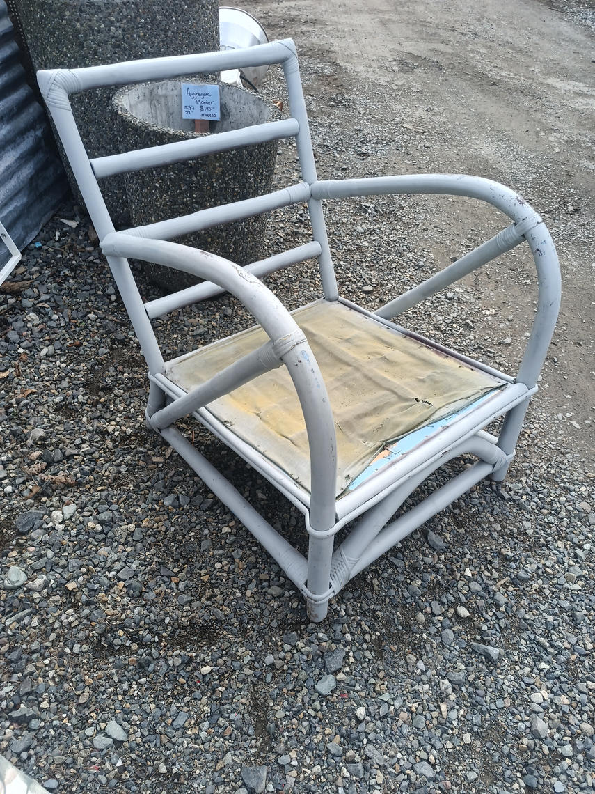 Vintage Rattan lounge chair 24"× 11" Earthwise Architectual Salvage