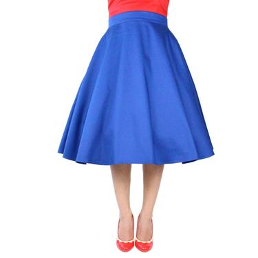 Audrey Hepburn Cobalt Blue Full Circle Skirt 