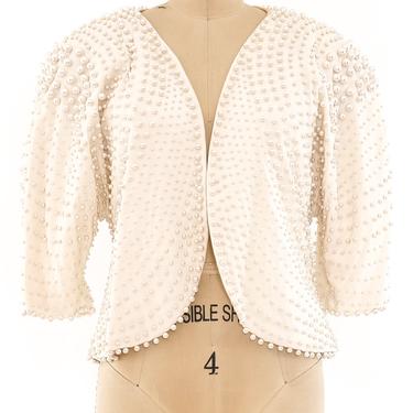 Arnold Scaasi Faux Pearl Embellished Jacket