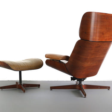 Mr. Chair Bentwood Lounge Chair & Ottoman for Plycraft by George Mulhauser, USA 