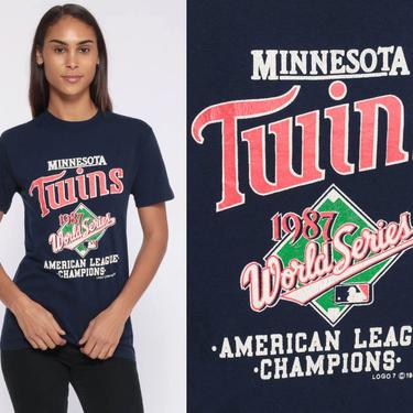 Minnesota Twins Shirt 80s Sweatshirt Baseball 1987 WORLD SERIES Retro  Sportswear, Shop Exile