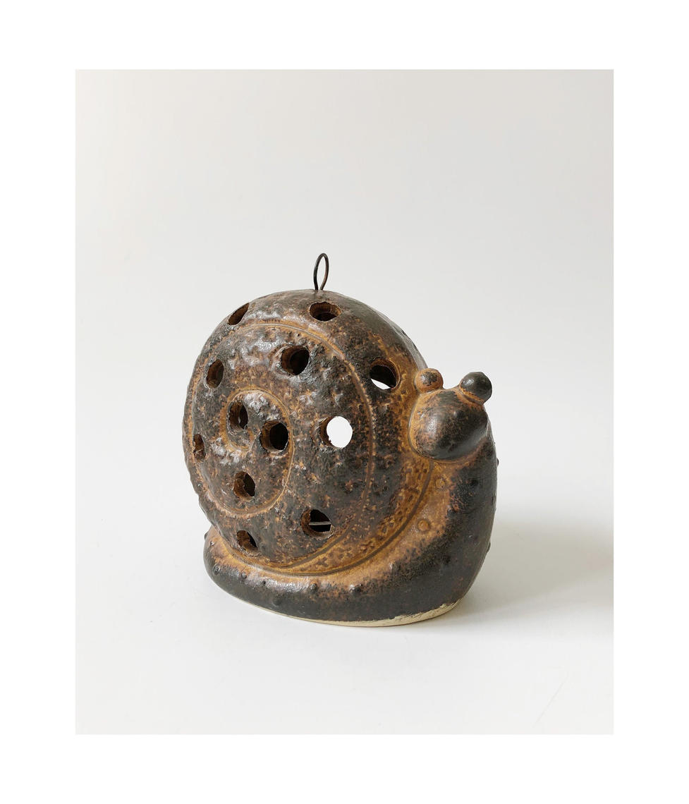 Mid Century Pottery Snail Hanging Candle Holder Sergeant Sailor