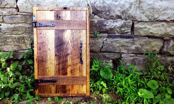 Rustic Cottage Chic Medicine Cabinet From Reclaimed Wood By