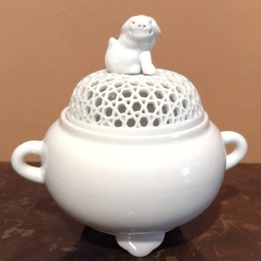 Porcelain Ceramic Fu Fog Feng Shui Container Dish Home Decor 5