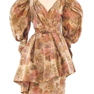 Paul Louis Orrier Floral Puff Sleeve Dress