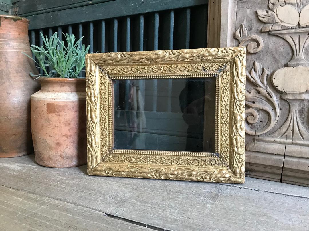 French Gesso Wood Frame, Gold Gilt, Chateau Wall Decor Jan's Vintage