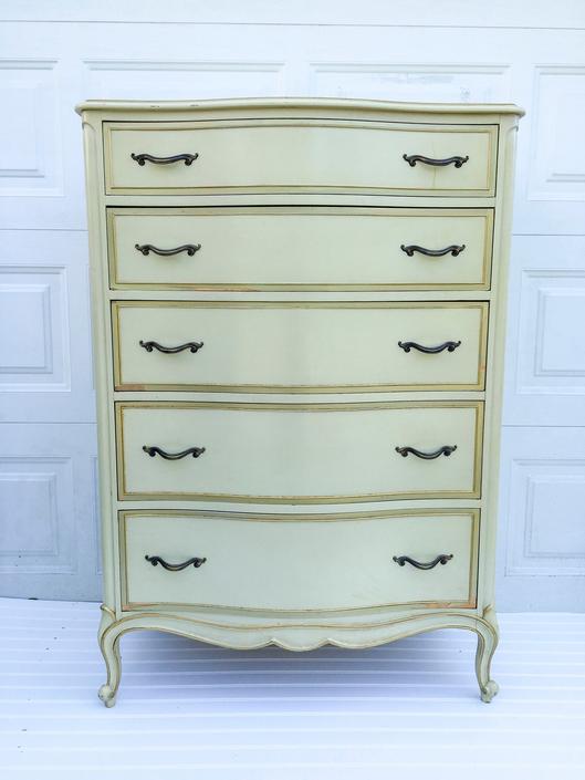 Customizable French Provincial Highboy Dresser By Drexel French