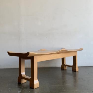 Handcrafted solid wood bench 