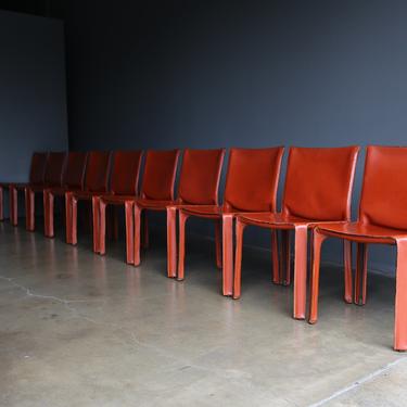 Mario Bellini Leather &quot;Cab&quot; Chairs for Cassina, circa 1980