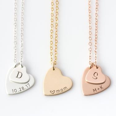 Mother's Day Heart Necklace, Mom Necklace Kids Initials, New Mom Necklace, Nana Necklace, Gift for Her, Gift for Grandma, Gift for Mom 