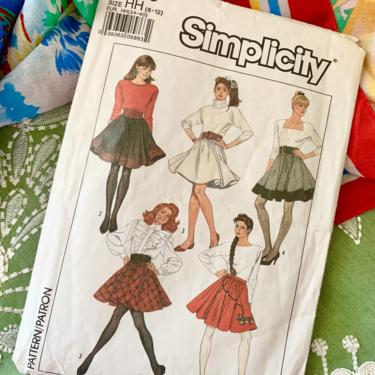 Vintage Sewing Pattern, Circle Skirt, Skater Skirt, High Waist, Complete with Instructions, Simplicity 8743 