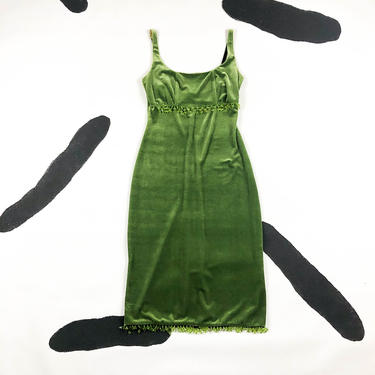 90s Floral Betsey Johnson Green Floral Slip Dress / | Bad at Petting Cats -  Chicago, IL | ATTIC