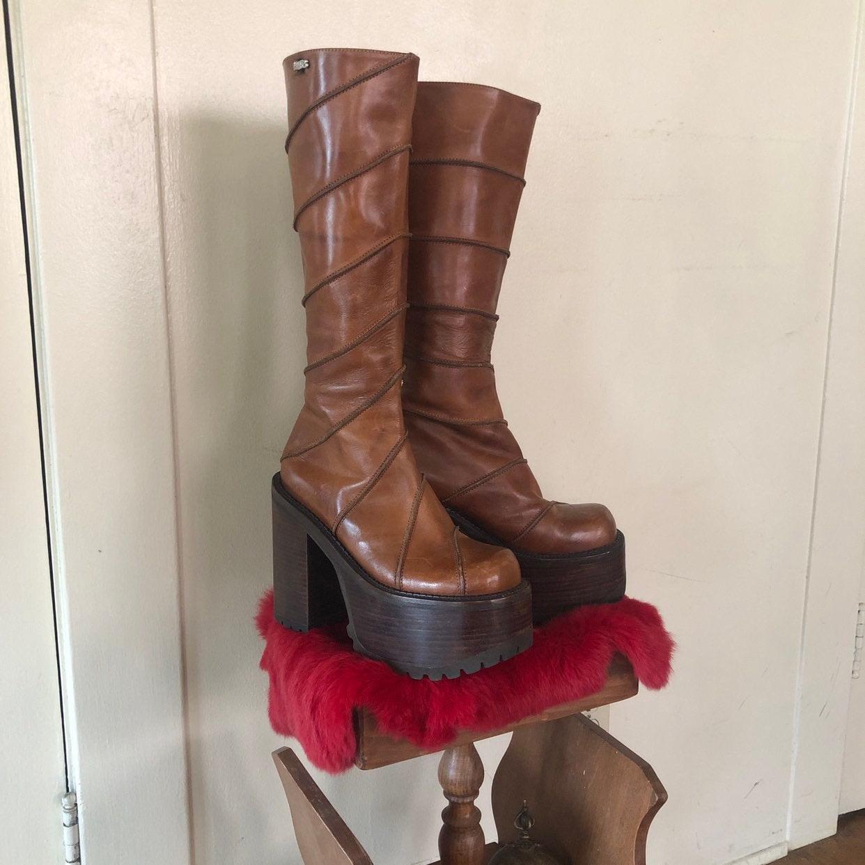 El Dantes ロングブーツ ブラウン 本革 23cm ヴィンテージ ?bucket=cdn.attic.city&key=