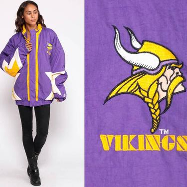 Vintage 90s MINNESOTA VIKINGS NFL Starter Nylon Jacket S