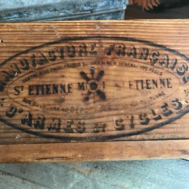 French Wood Shipping Box, Edwardian, St Etienne, Dovetail, Tool Box, Presentation Box, Miniature Shipping Crate 