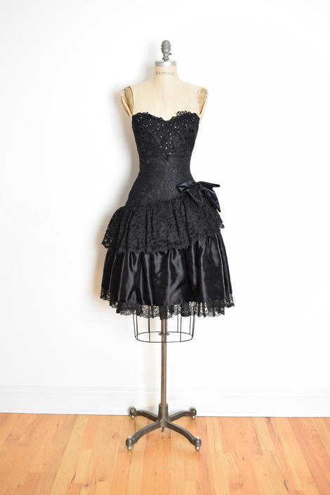 Black 80s outlet prom dress