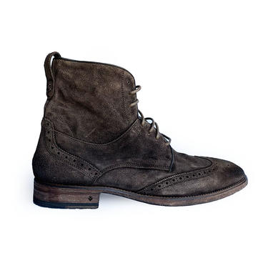 JOHN VARVATOS FLEETWOOD BROWN SUEDE BOOTS